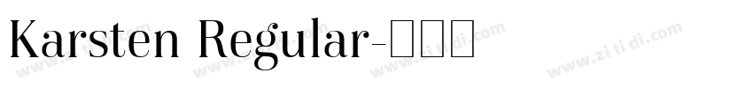 Karsten Regular字体转换